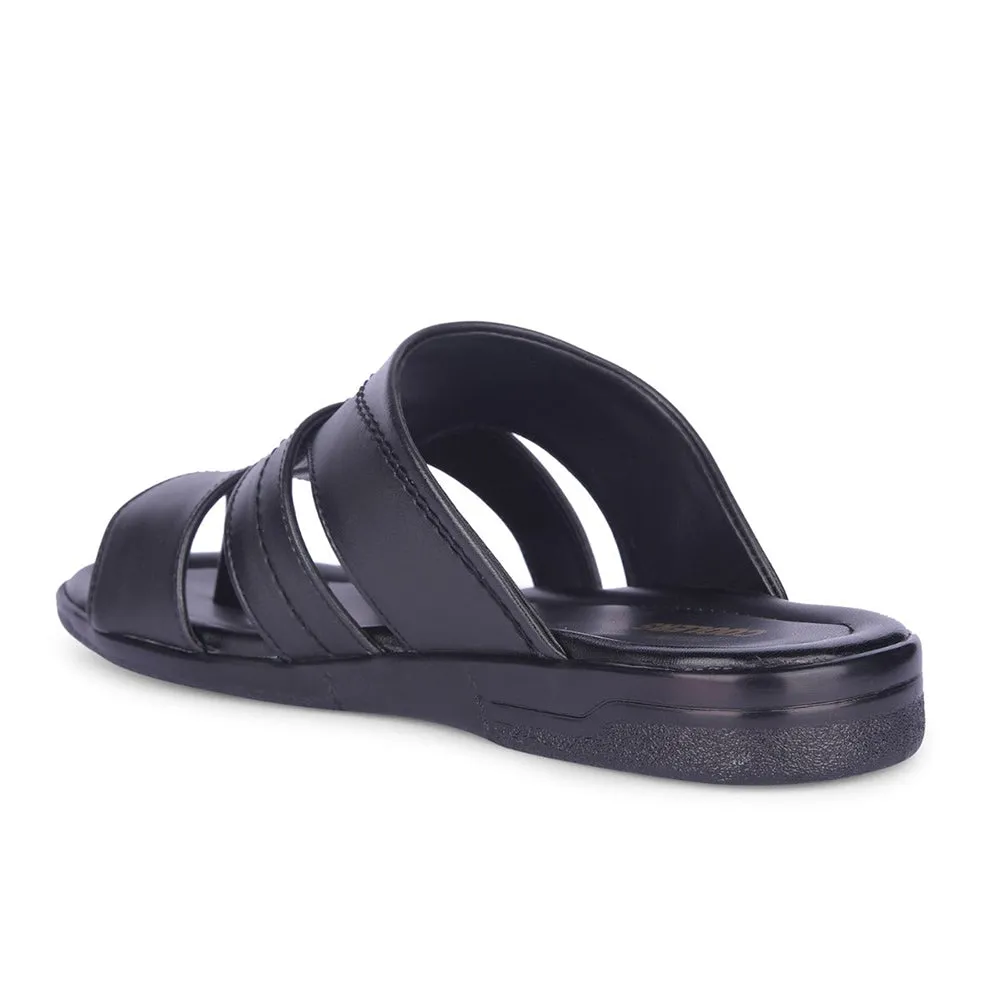 Slippers With Non Slip Soles Healers By Liberty Mens ZUNAIRIO-E Black Casual Slippers