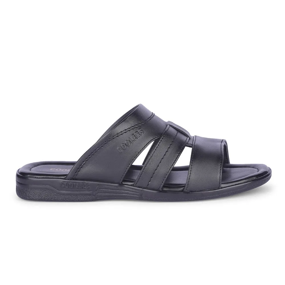 Healers By Liberty Mens ZUNAIRIO-E Black Casual Slippers Slides With A Bow