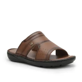 Crocheted Slippers Healers Casual Slippers For Men (Tan) ER-53 By Liberty