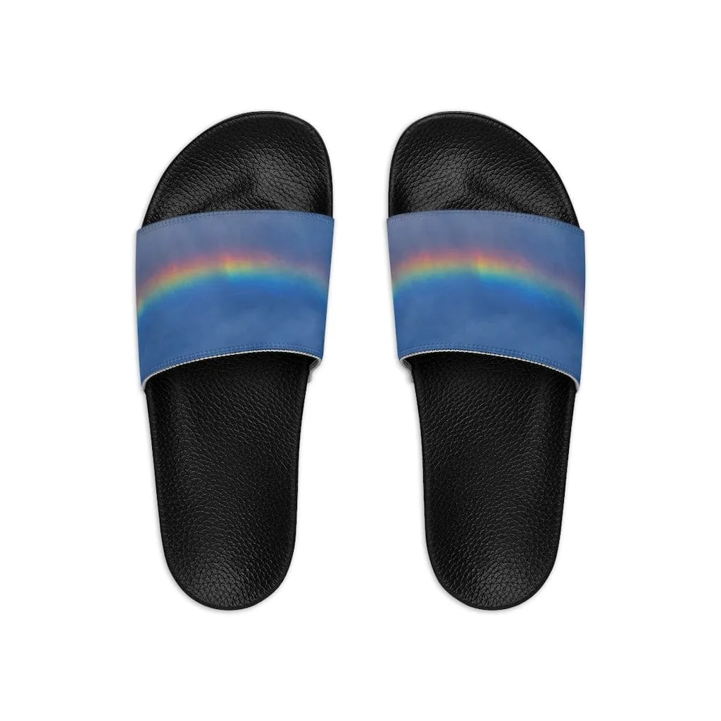 Sports Sandals For Walking Dreamy Rainbow Toes Youth Slide Sandals w/ removable washable straps
