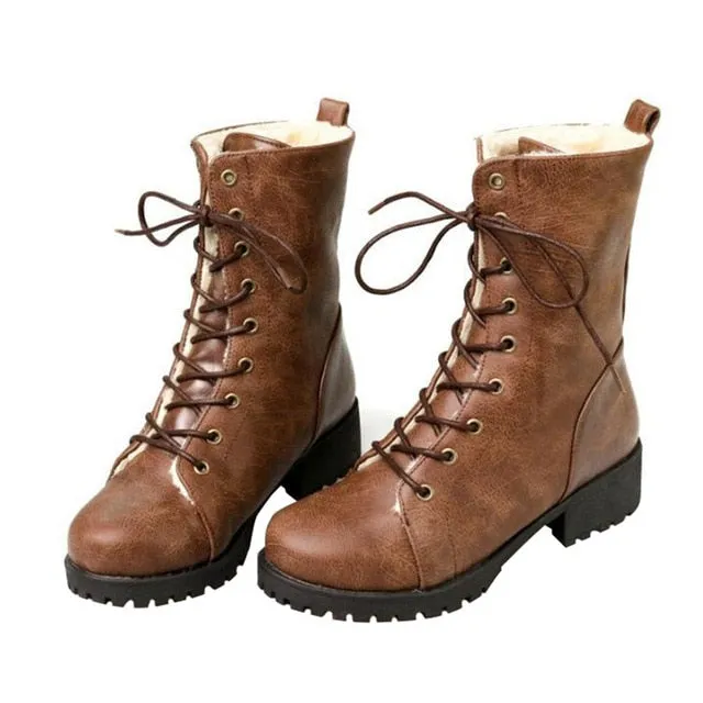 HEE GRAND Women Snow Boots Winter Warm Shoes Fashion Ankle Boots with Thick Plush Inside Woman's Boots size 35-42 XWX6040 Jojo Siwa Snow Boots