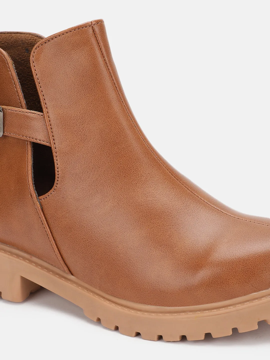 Surgical Boots Solid Block Heels (Boots)