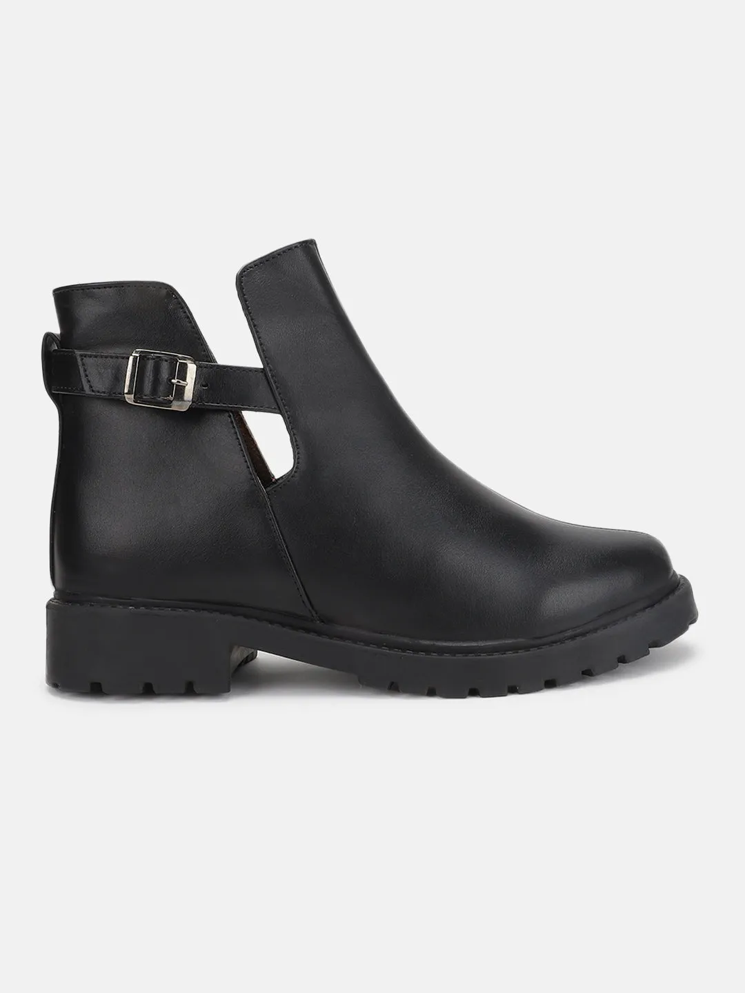 Great Steel Toe Boots Solid Block Heels (Boots)