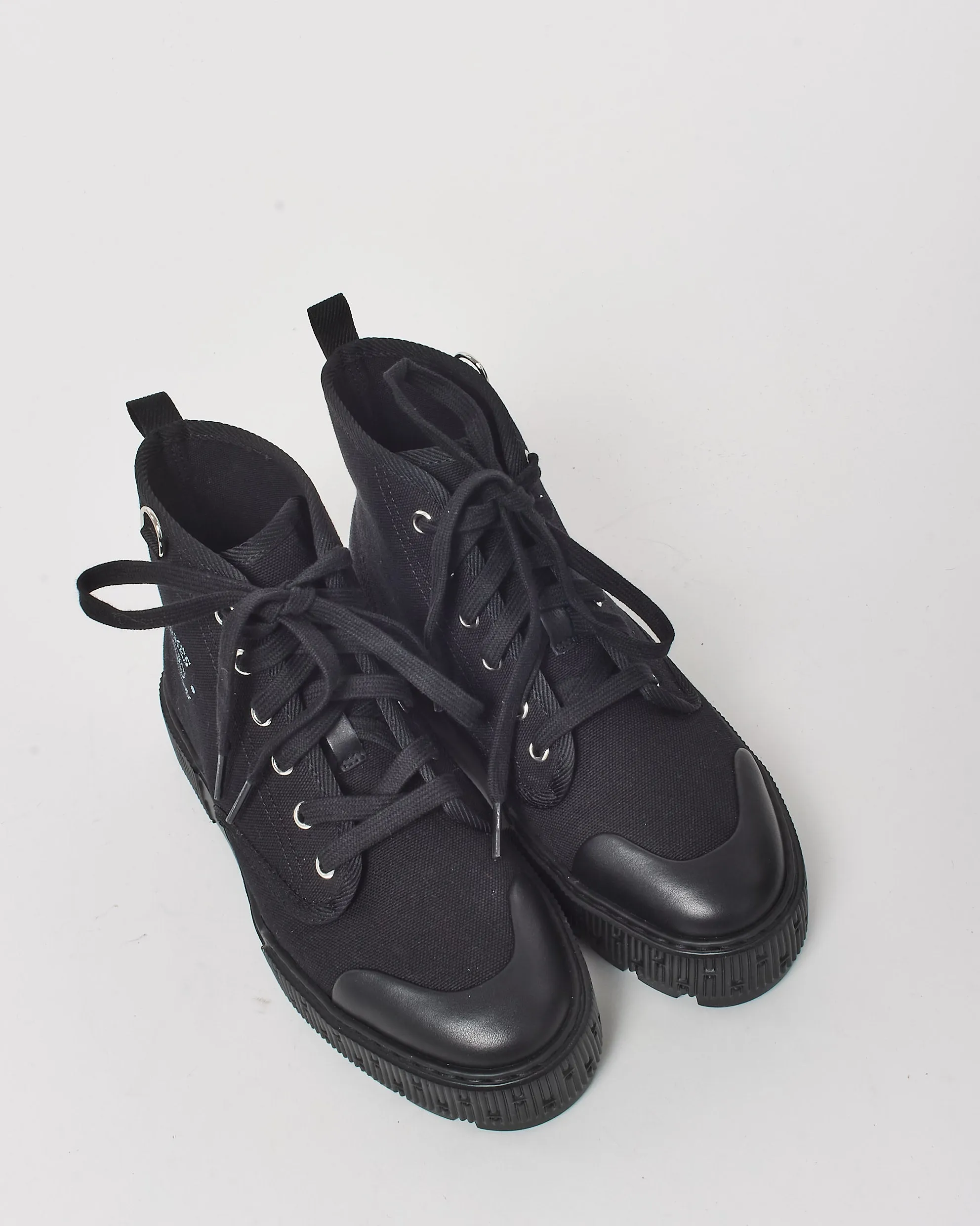 Herms Black Canvas Bottines Itinraire Boots - 36 Adidas Lego Shoes