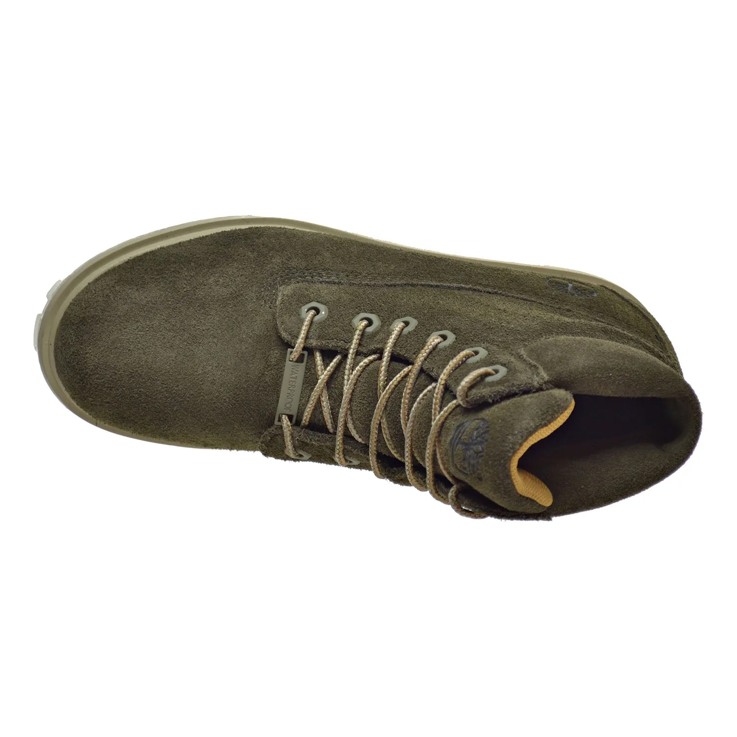 Timberland 6 Inch Big Kid's TPU Outsole Waterproof Suede Premium Boots Green Hiking Boots For Rugged Terrain