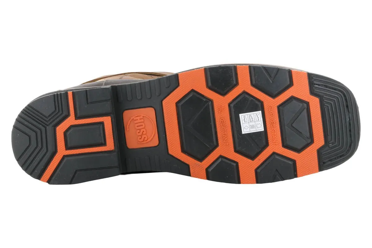 Casual Steel Toe Work Boots Hoss Showdown Composite Toe Western Boot Brown