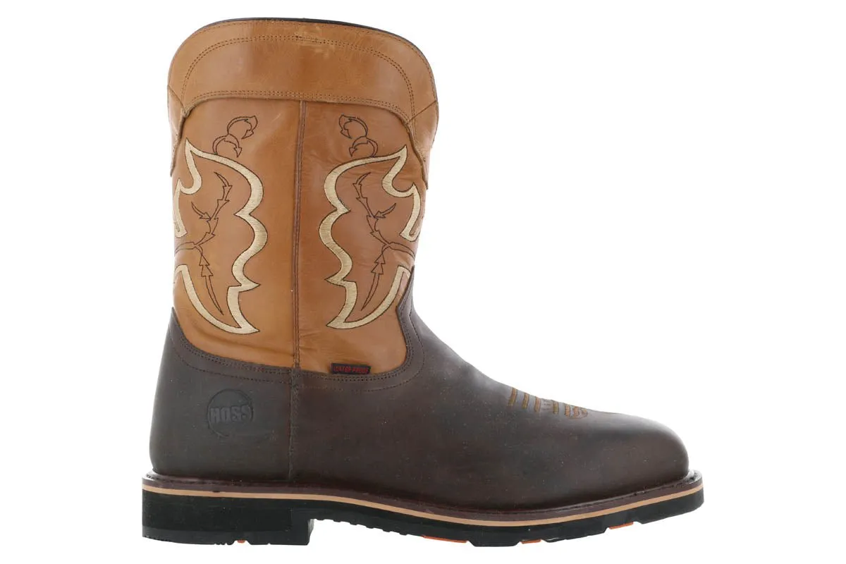 Best Work Boots For Arborist Hoss Showdown Composite Toe Western Boot Brown