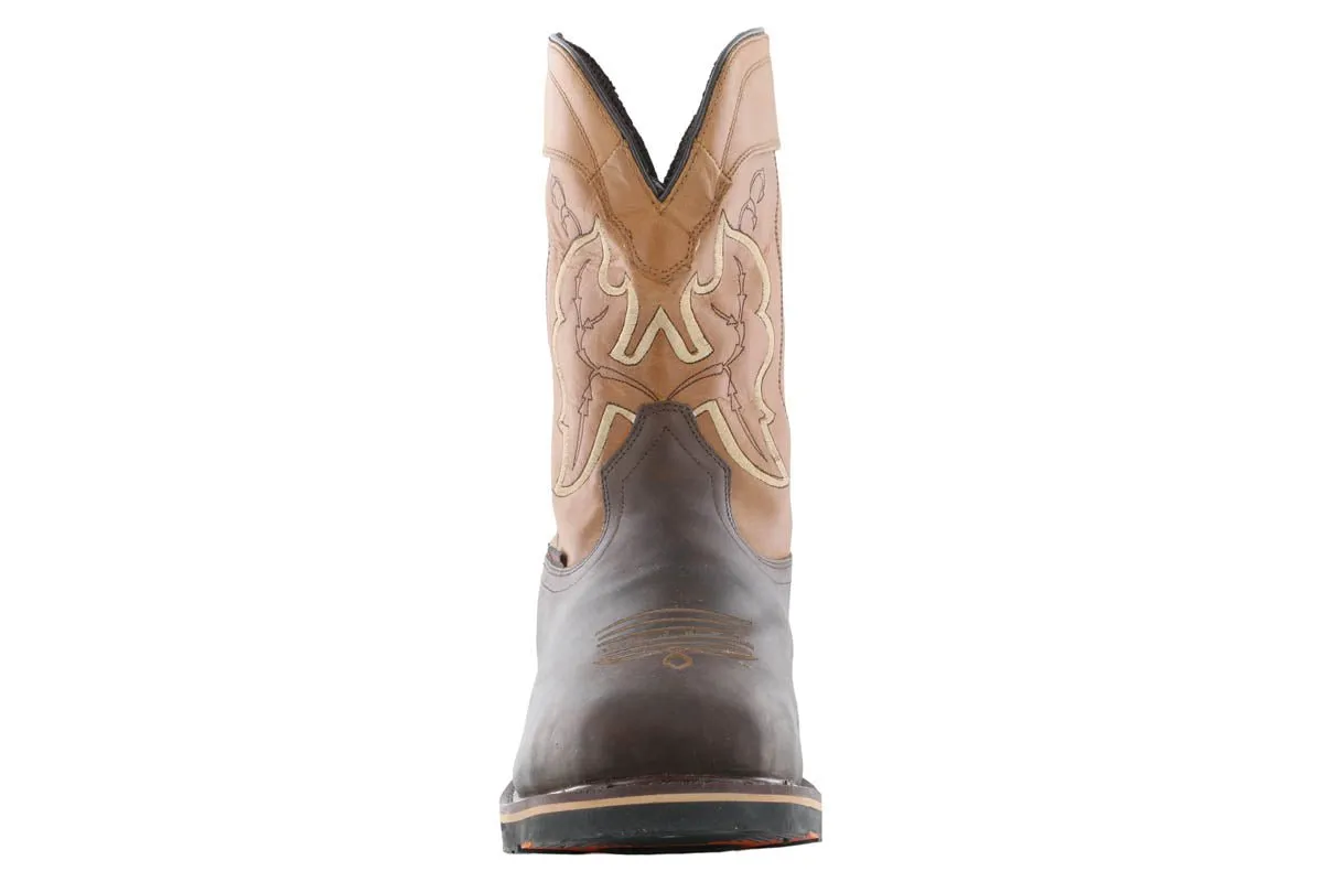 Hoss Showdown Composite Toe Western Boot Brown Work Boots 10.5
