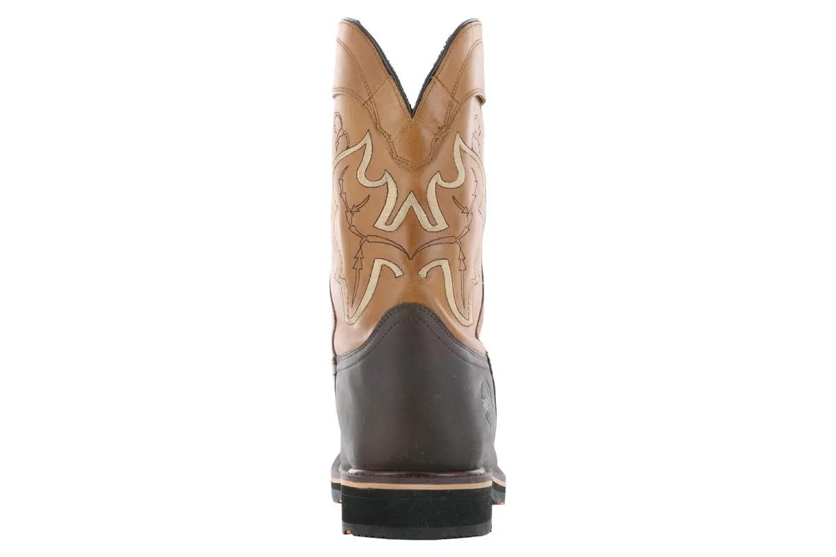 Work Boots Shock Shield Hoss Showdown Composite Toe Western Boot Brown