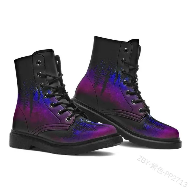 HOT Skeleton Women Snow Ankle Boots Motorcycle Skull Pansy Low Heels Shoes Keen Toddler Snow Boots