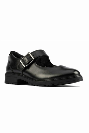 Memory Foam Comfortable Design Clarks Loxham Walk Youth Black Leather
