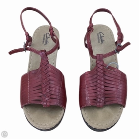 Autumn Breeze Casual Footwear for Vacation Sandals Heels Platform By Clarks In Red, Size: 9