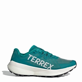 Adidas Terrex Agravic Speed Running Shoe Pure Teal / Grey One / Core Black Uppers resist breakdown from frequent bending