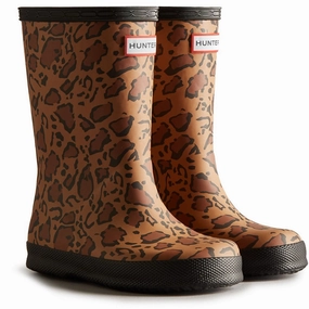 Hunter Little Kids Original First Classic Leopard Print Boot Indoor Anti-odor technology