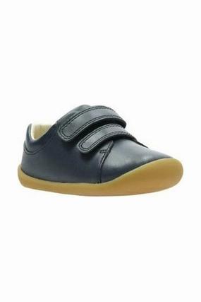 Clarks Roamer Craft Toddler Navy Leather Boys first shoe Medium Heel
