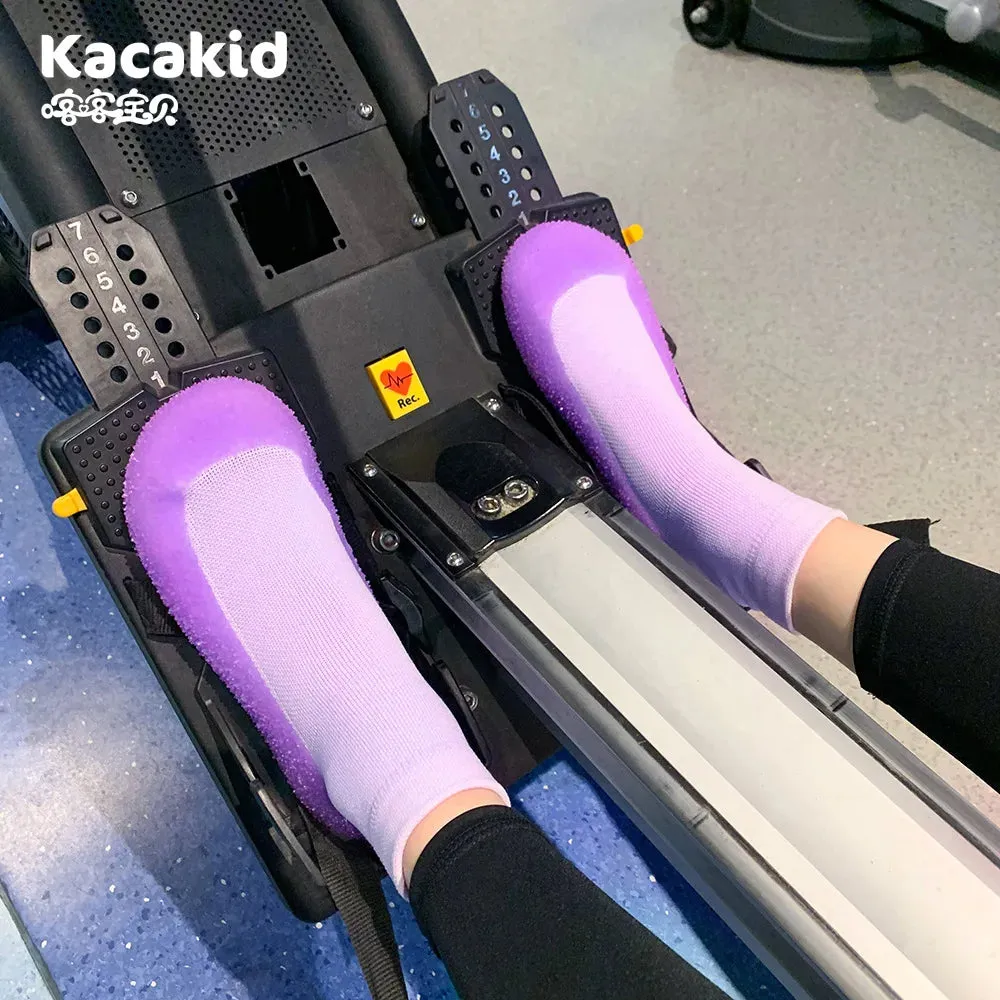 Indoor Women Shoes Parent-child Rubber Sole Floor Shoes Girls Luminous Anti-slip Shoes Women Slippers Knit Booties for Gym Yoga Ballerina Dance Slippers