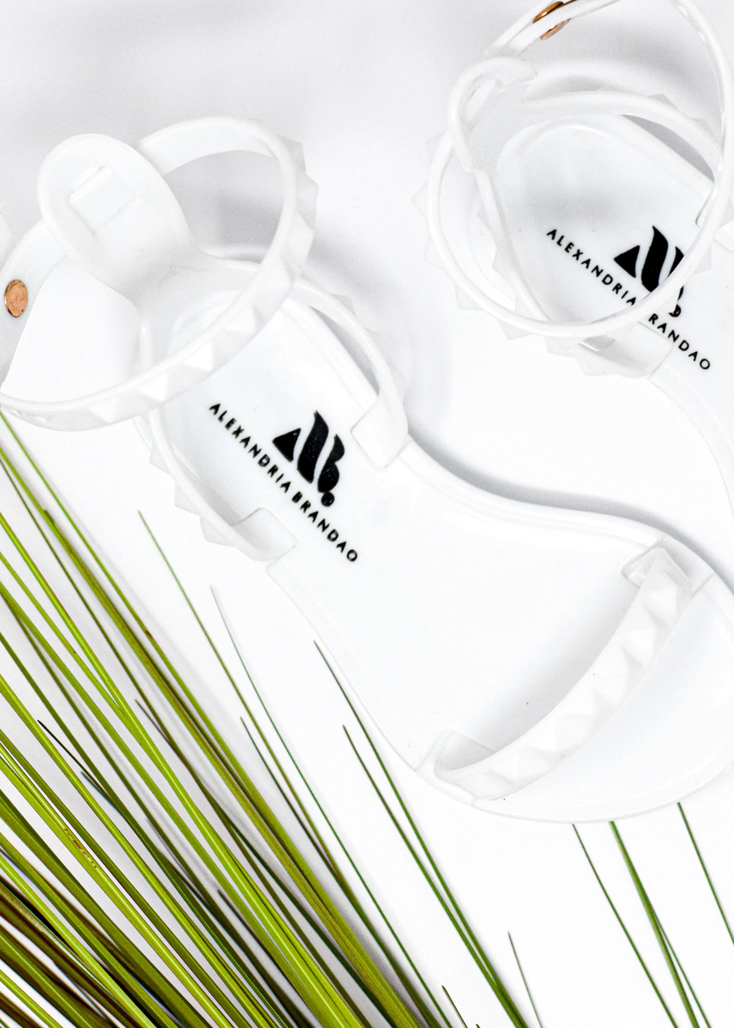 Ankle Strap Sandals Low Heel Aria Kid's White Jelly Little Girl Sandals