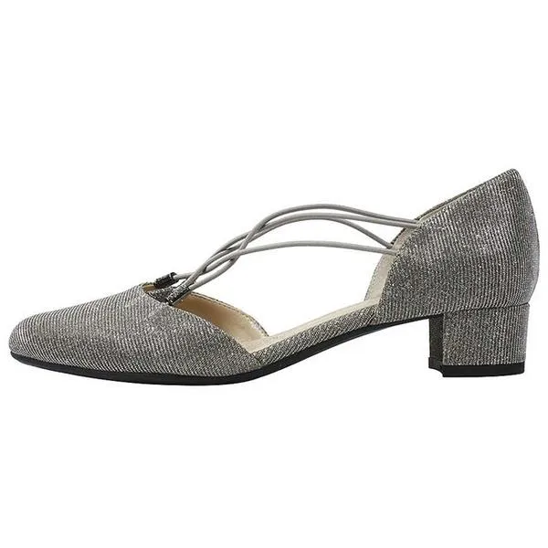 Sparkly Dress Shoes J. Renee Charolette Pewter Heel (Women's)