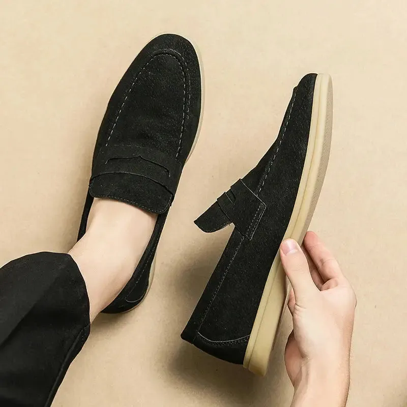 Black Jeans Loafers James - Stylish lace-up loafers