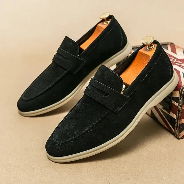 James - Stylish lace-up loafers Ruched Loafers