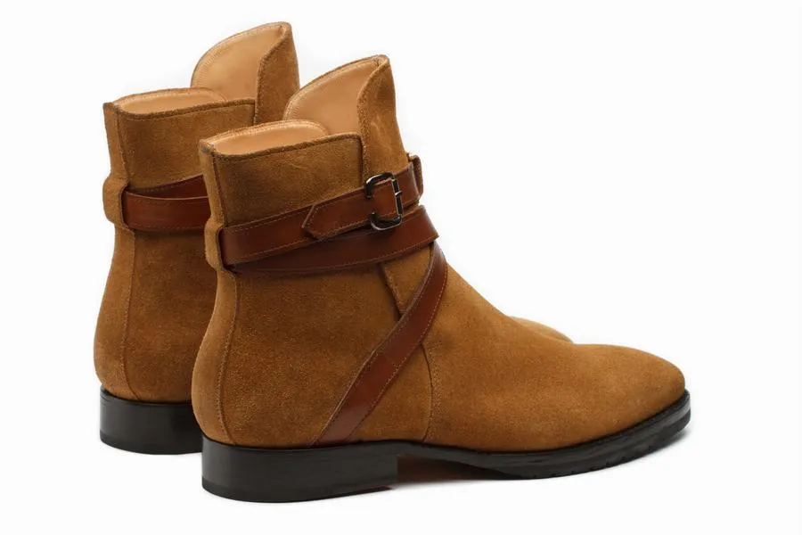 Oasis Shoes Adidas Jodhpur Boot - Camel Suede
