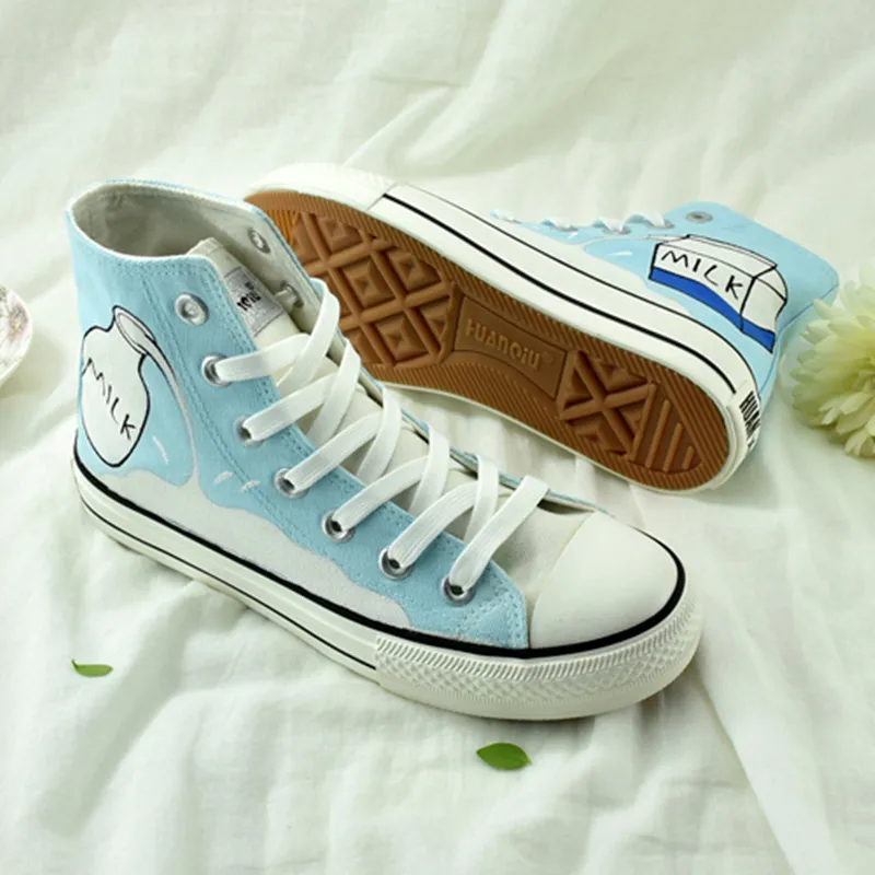 Cheap Wedding Shoes Flats Light Blue Milk Canvas Shoes AD11022