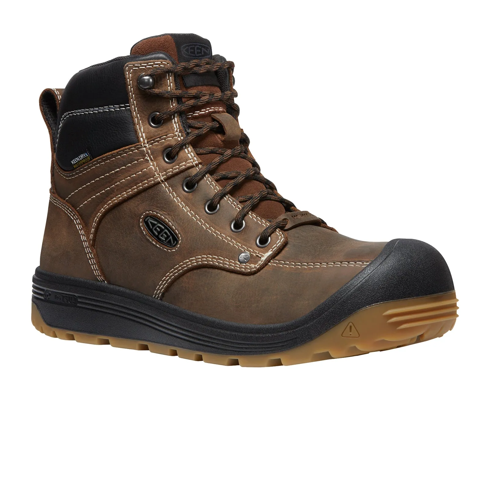 Best Work Boots For Chemicals Keen Utility Fort Wayne 6" Waterproof Work Boot (Men) - Dark Earth/Gum