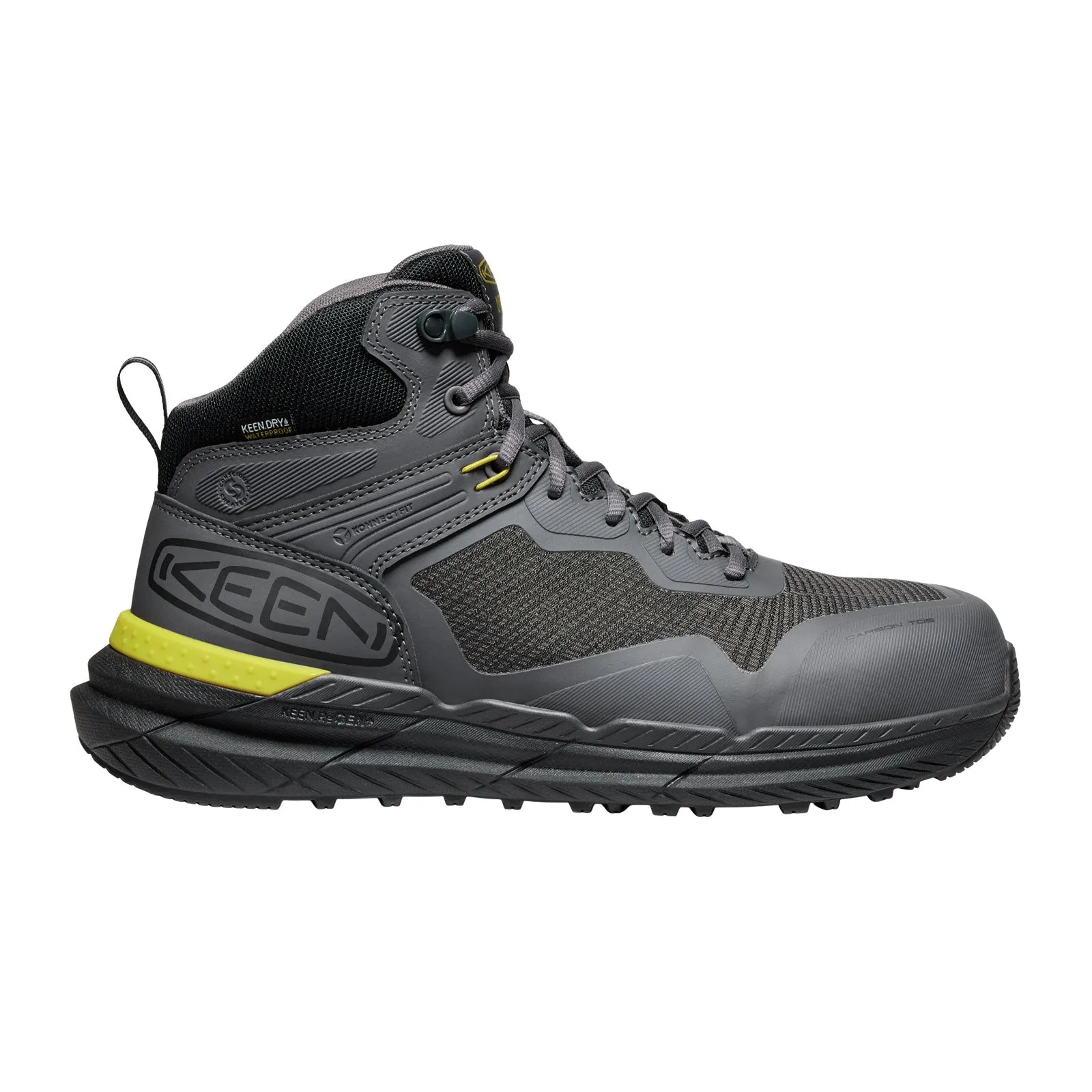 Keen Utility Synchro Mid Waterproof Carbon Toe Work Boot (Men) - Magnet/Black Size 16 Work Boots