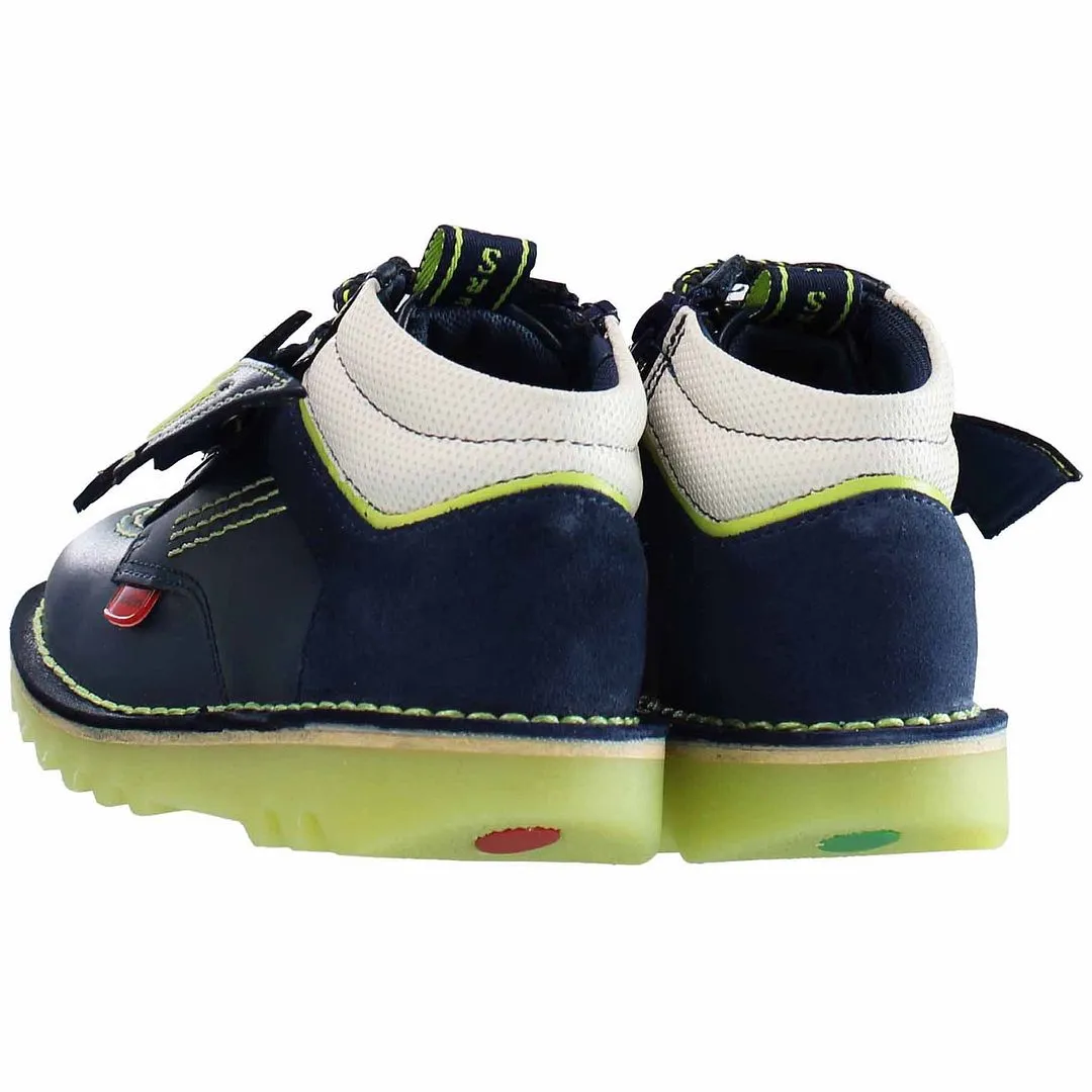 Cute Winter Boots Trend Kickers Hi Bolt Classic Kids Navy Boots