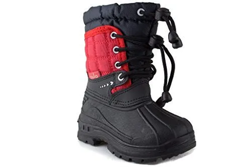 Kids BHD-08I Toddlers Two Tone Pull Tie Lace Water Resistant Winter Snow Boots Adidas New Style Shoes