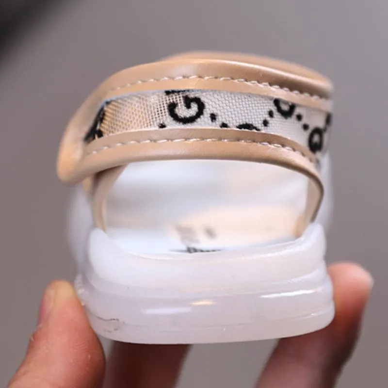 kids denim jacket wholesale Toddler Boy Geometric Print Velcro Strap Sandals Wholesale Sandals Wide Feet