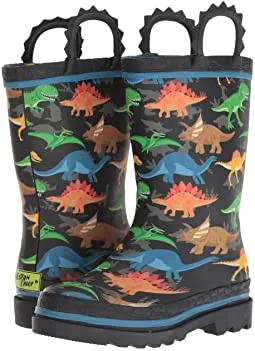 Dorothy Leather Ankle Boots KIDS DINO WORLD RAIN BOOTS - BLACK