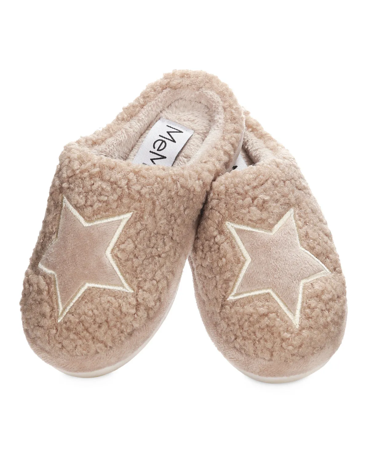 Kids' Embroidered Shaggy Star Non-Skid Slippers Fuzzy Slippers Target