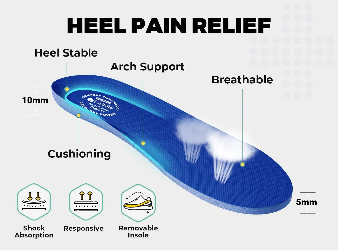 Flat Platform Shoes FitVille Women's Rebound Core Walking Shoes V9