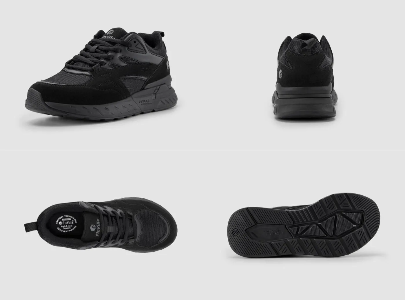 FitVille Women's Rebound Core Walking Shoes V9 Rocky Shoes Flats