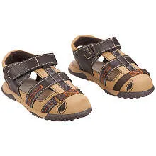 Sandals With Small Wedge Heel Koala Kids Boys' Beige/Brown Hard Sole Fisherman Sandals