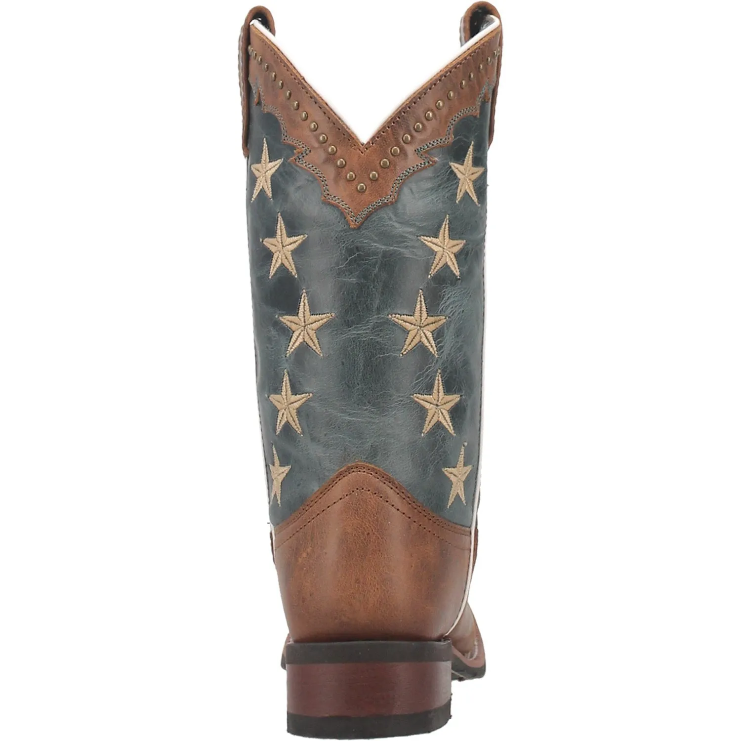 Boots Paddocks Laredo Womens Early Star Cowboy Boots Leather Tan/Blue Denim