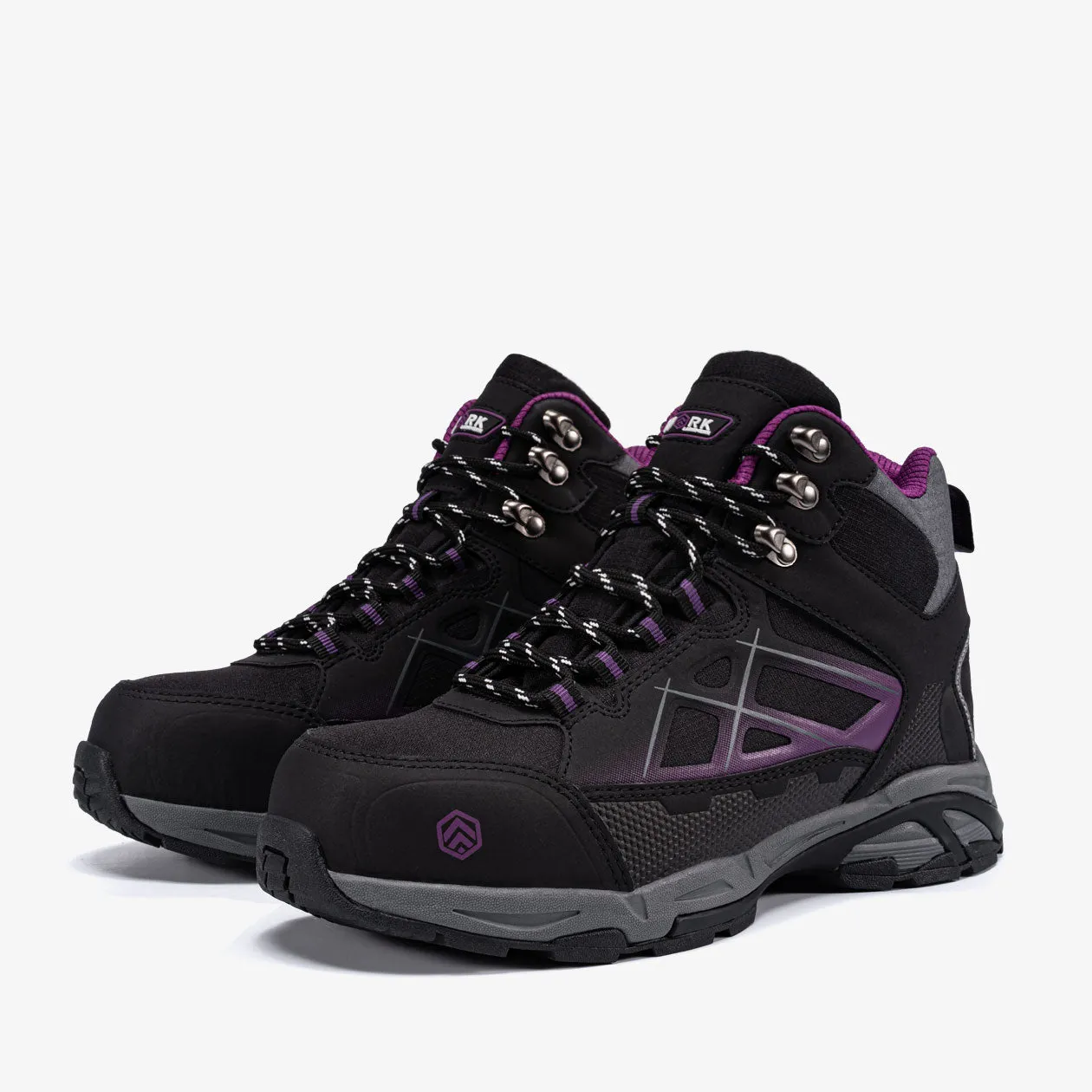 Larnmern Steel Toe Safety Work Boots Lightweight Slip Resistant Work shoes For Women,#170202 Waterproof Lace Up Work Boots