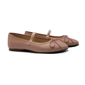 Best Shoes To Wear With Maxi Dress Lauve Dusty Mauve Bow Ballet Flat 2242