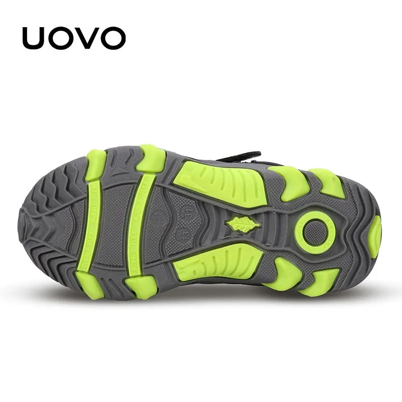 Mid Hiking Boots Vs Low Kids Shoes Boys Fitness Sneakers Non-Slip Breathable Light Weight Hiking Outdoor Children Footwear Size 28-35