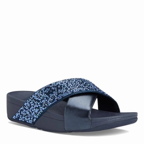 Smile Step Padded Tongue Women's FitFlop, Lulu Crystal Mix Slide Sandal