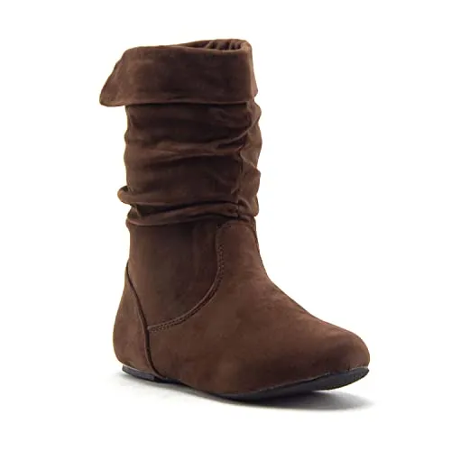 Tractor Supply Cowgirl Boots Little Toddler Girls' Bella Suede Zipped Knee High Pull On Riding Dress Boots, Botas por Ninas