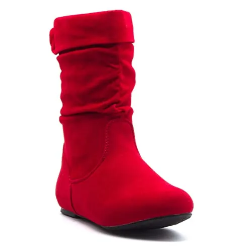 Michael Kors Boots Little Toddler Girls' Bella Suede Zipped Knee High Pull On Riding Dress Boots, Botas por Ninas