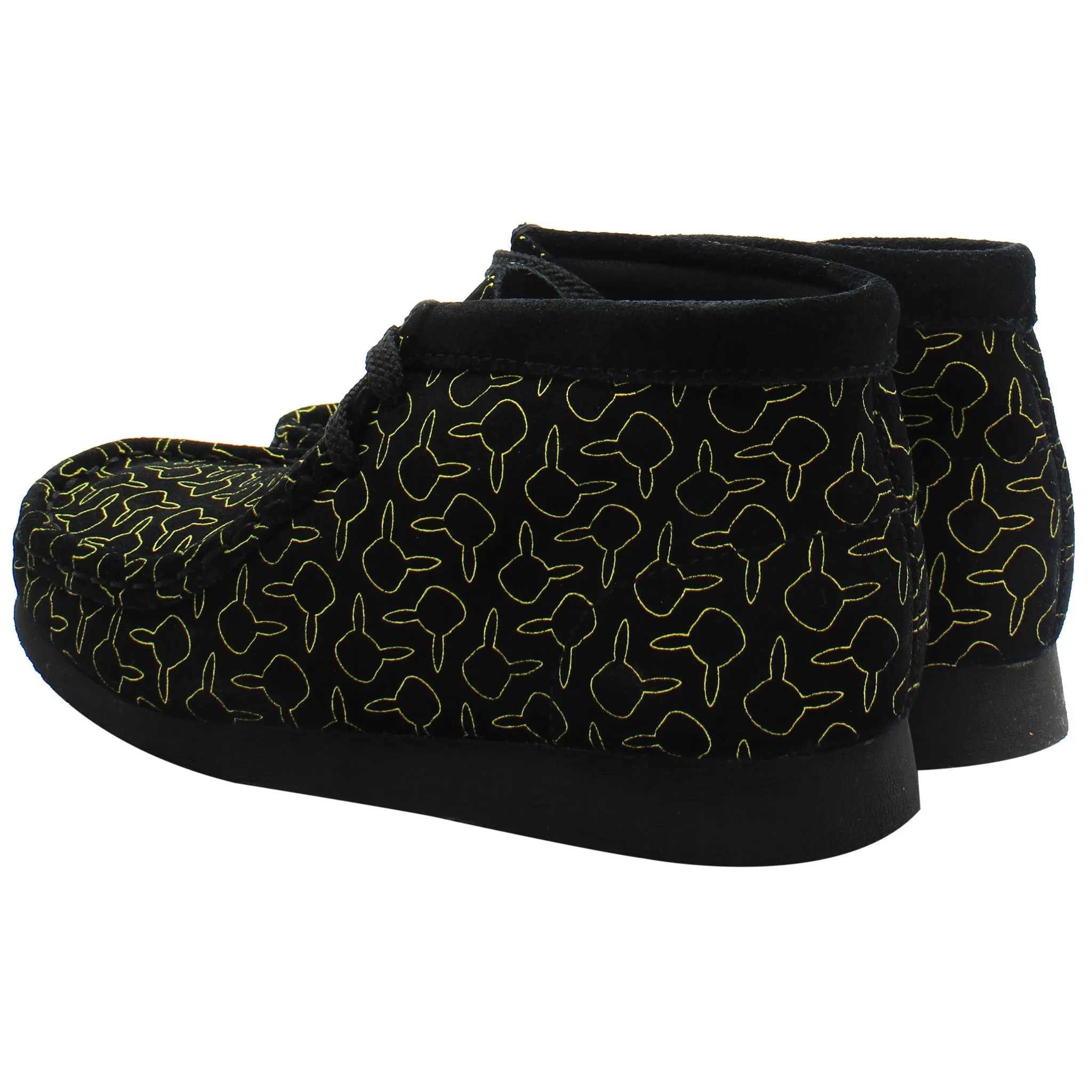 Clarks Wallabee Go Kids Black Boots Row Boots