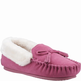 Cozy Slippers Flexible Soles Hush Puppies Agnes Fur Slipper