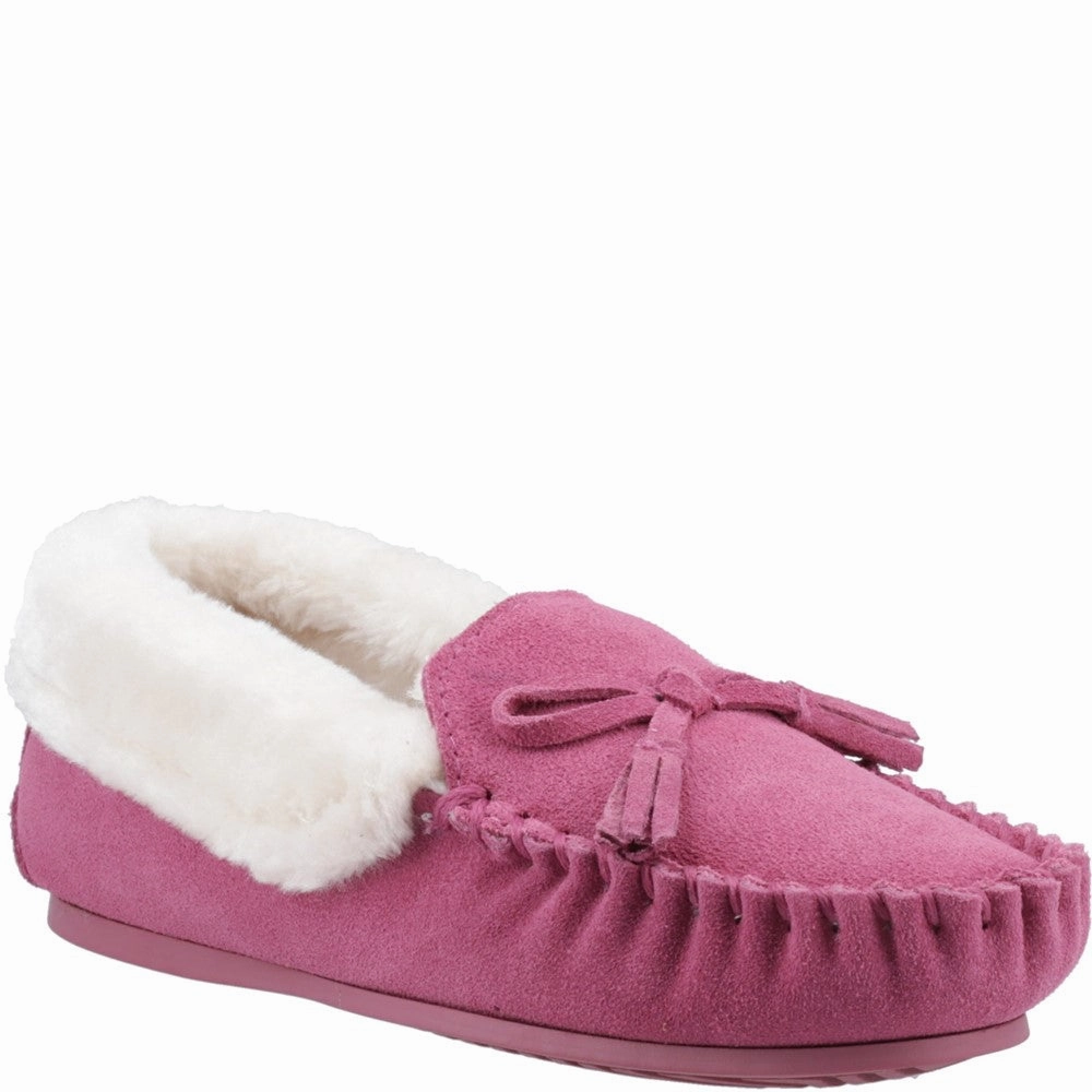 Cozy Slippers Flexible Soles Hush Puppies Agnes Fur Slipper