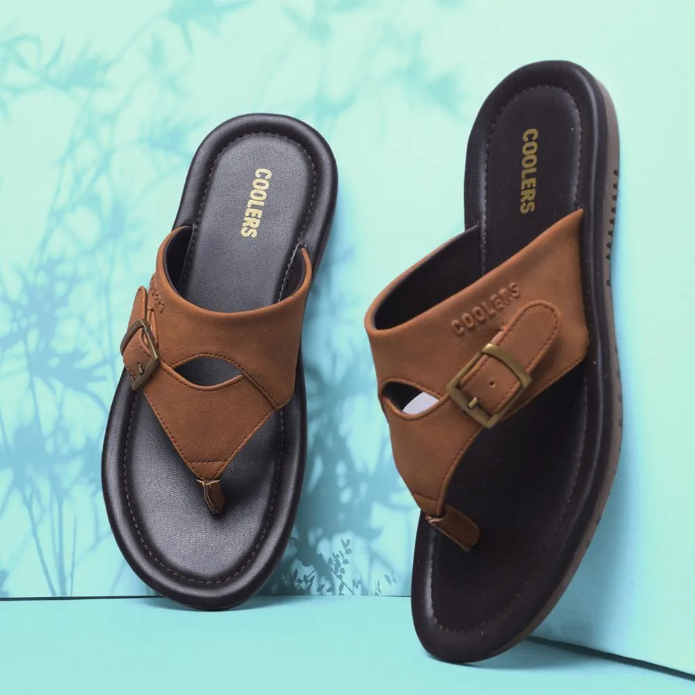 Coolers By Liberty Mens CAROL-60 Tan Casual Slipper Hedgehog In Slippers