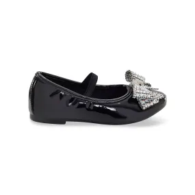 Slide On Heels Mini Kensington Ballet Flat - Little Kid Black Patent