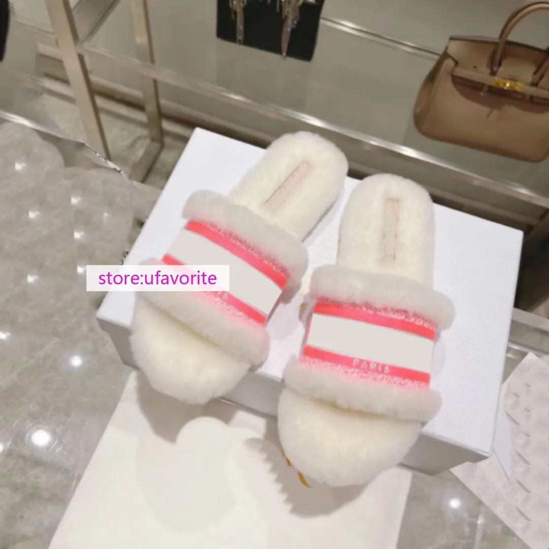 Rubber Slides Shoes 35-42 soft fleece slippers flats women comfort shoes women 2022 new high quality