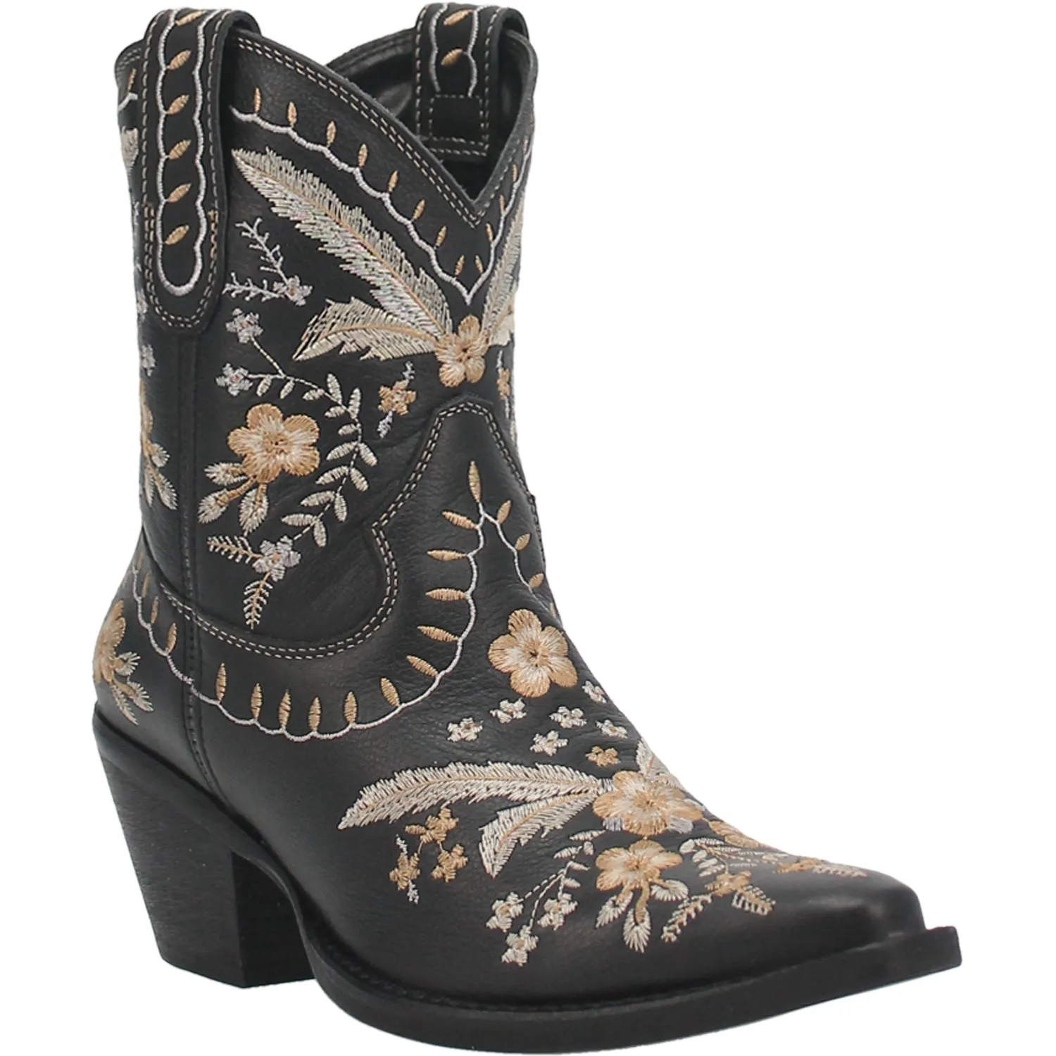 Leather And Boots Dingo Womens Primrose Cowboy Boots Leather Black